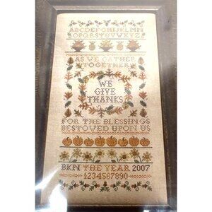 An Expression Of Gratitude Cross-Stitch Pattern By Blue Ribbon Designs